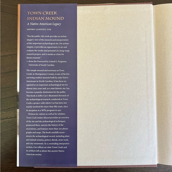 Town Creek Indian Mound Book by Joffre Lanning Coe - Brown Cover - Picture 2 of 7